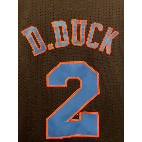 Space Jam Tune Squad Donald‎ Duck Mesh Jersey Men Size Medium Black Embroidered - Picture 5 of 5